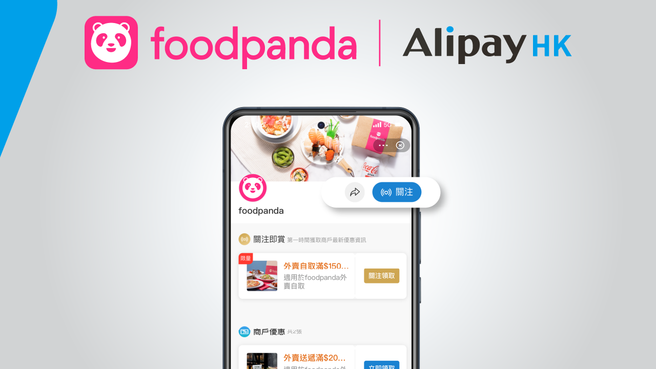 消費券2022丨foodpanda加入Alipay HK「品牌Channel」享7折電子禮品卡