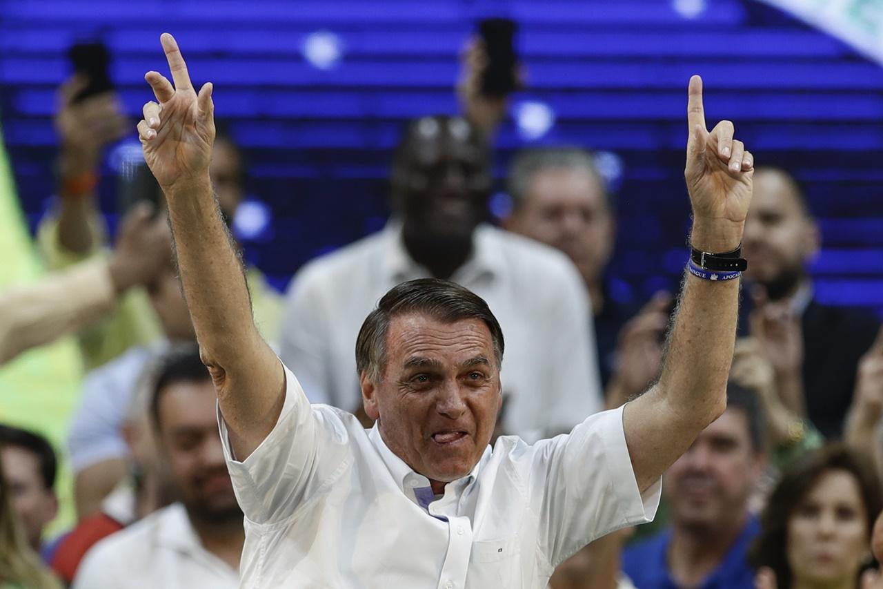 博爾索納羅獲推選為黨總統候選人，將參加巴西大選爭取連任。(AP)