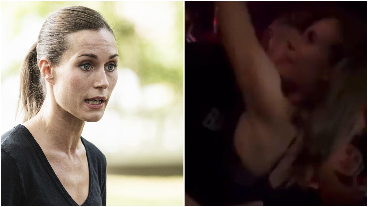 芬蘭總理主動接受藥物測試，再有影片流出，疑似馬林與男跳舞。(AP/Twitter)