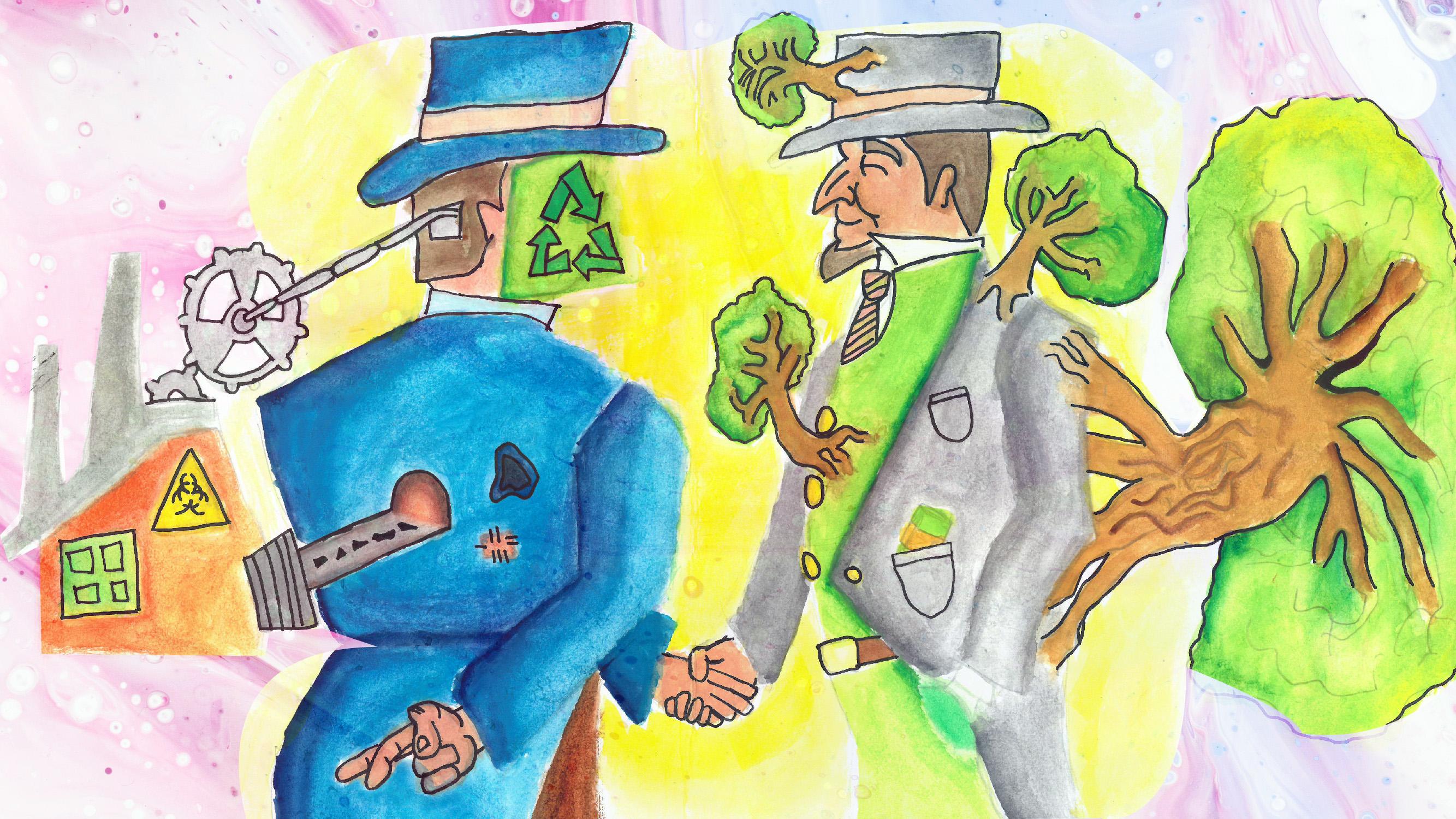 來源：廠商會蔡章閣中學 4B 恭能得GURUNG Anand同學 題目：碳中和並非氣候問題