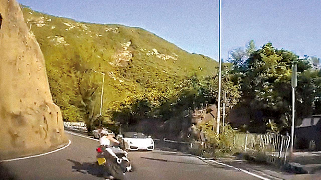 電單車跑車石澳相撞 女鐵騎士撞至凌空飛起送院