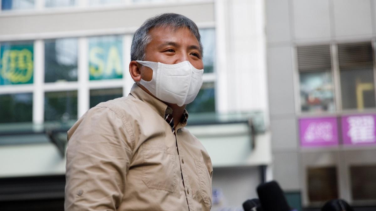 在採訪現場被捕的陳朗昇，同日晚上已獲准保釋。(資料圖片／蘇文傑攝)