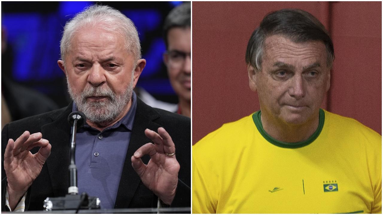 巴西大選，總統選舉首輪投票結束，博爾索納羅及盧拉料晉身次輪決一高下。(AP)