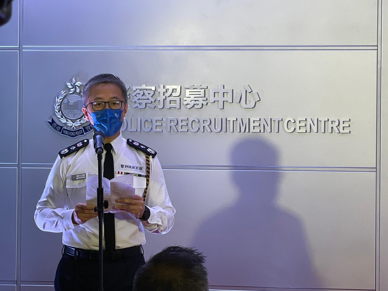 私人助理快測陽性　警務處長蕭澤頤快測陰性