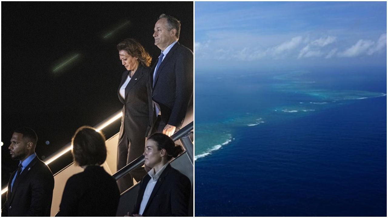 賀錦麗到訪菲律賓，菲軍指中方強奪撈起的懷疑航天火前碎片。(AP/資料圖片)