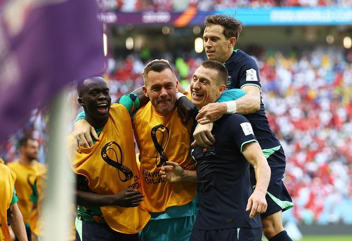 澳洲1球小勝突尼西亞。(路透社)