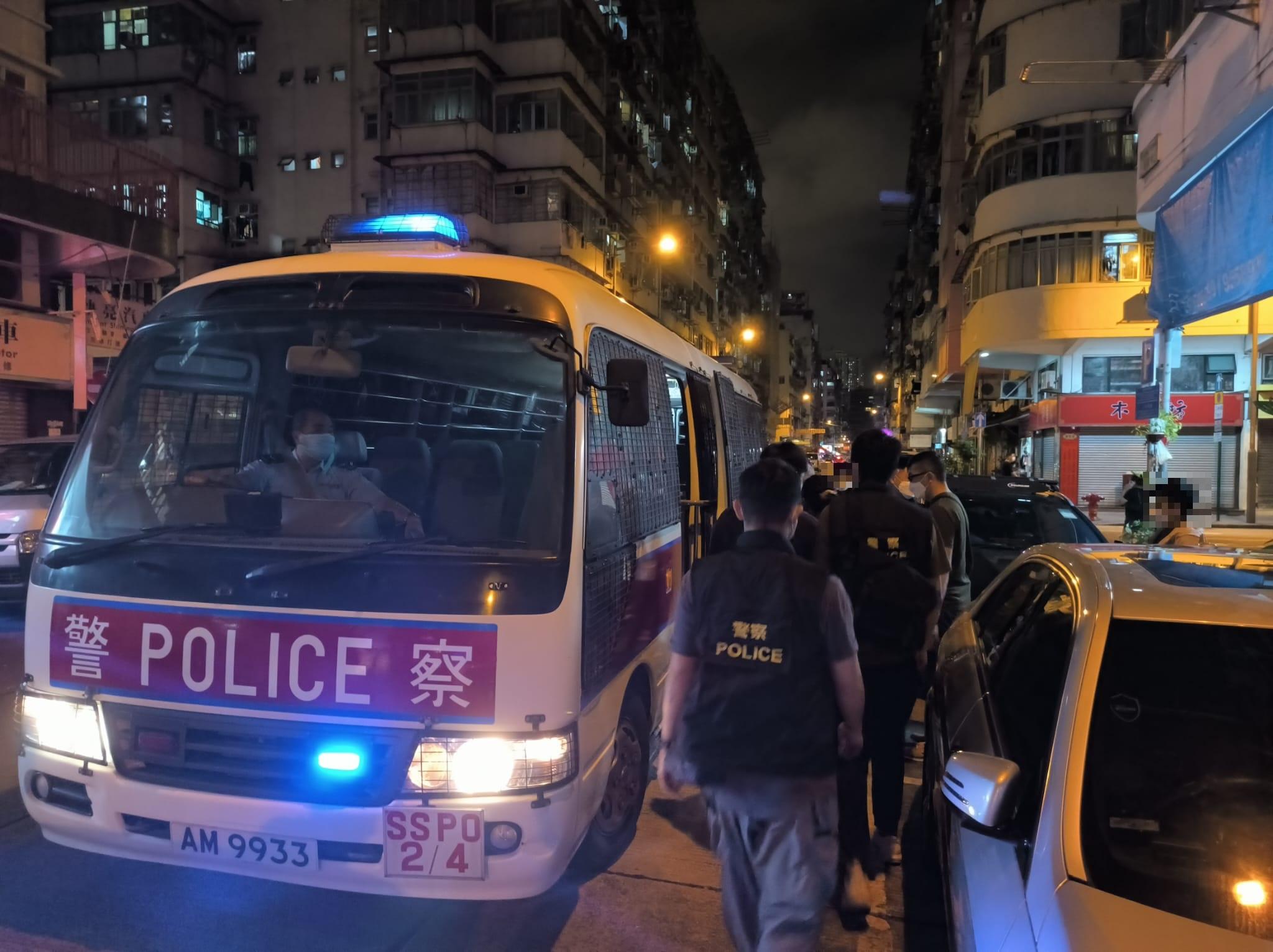 警方突擊搜查深水埗兩單位搗非法賭場拘8人