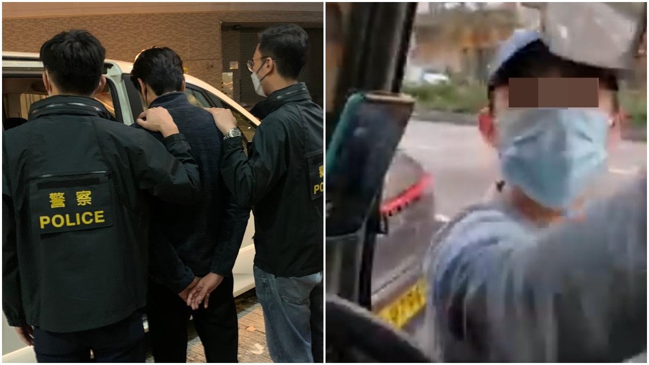 撻朵恐嚇小巴司機，涉事私家車車主被捕。