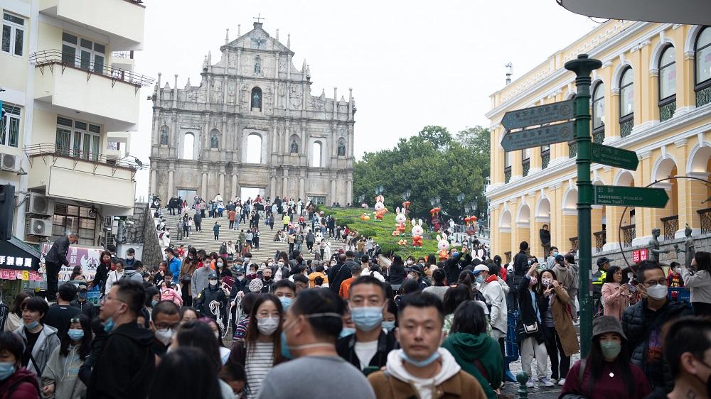 農曆新年期間，有49.8萬人次內地居民前往澳門。(中通社)