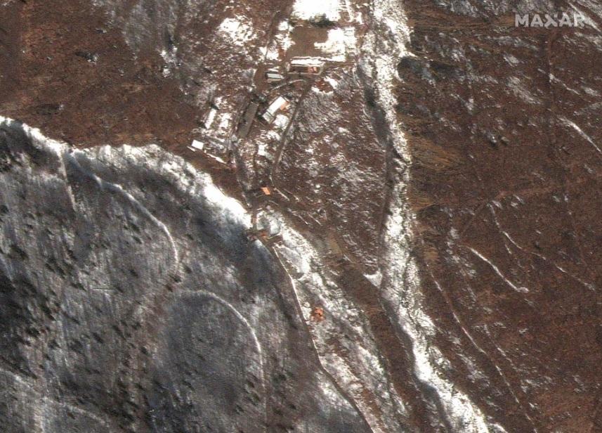 北韓豐溪里核試場2022年3月的衛星圖片。(資料圖片)