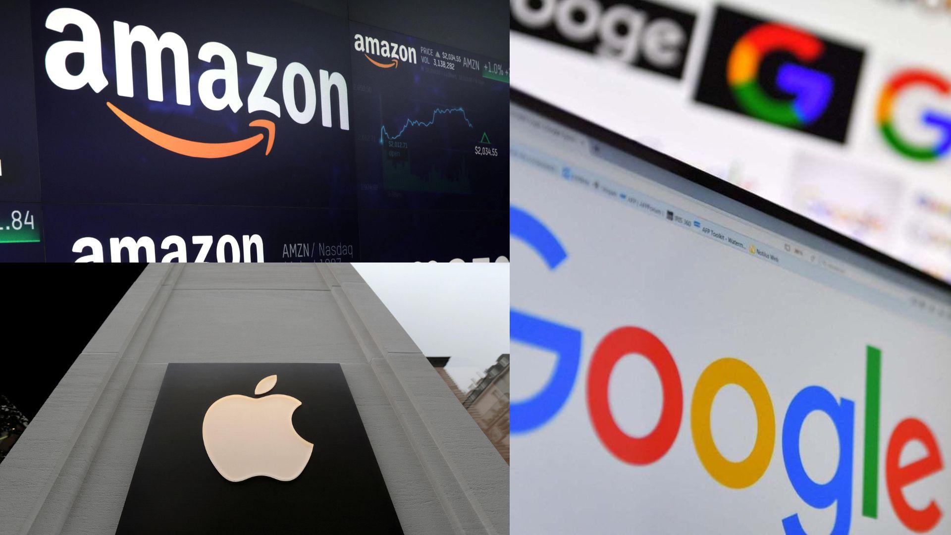 蘋果Google業績均遜預期，亞馬遜營利跌23%。(資料圖片)