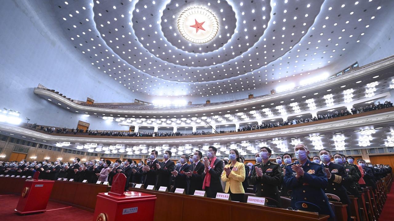 人大通過國務院機構改革方案決定草案。(新華社)