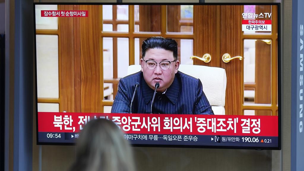 南韓軍方指北韓今日再試射巡航導彈。(美聯社)