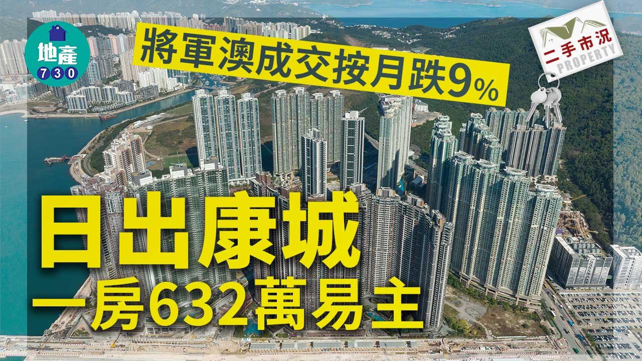 二手市況｜將軍澳成交按月跌9% 日出康城一房632萬易主