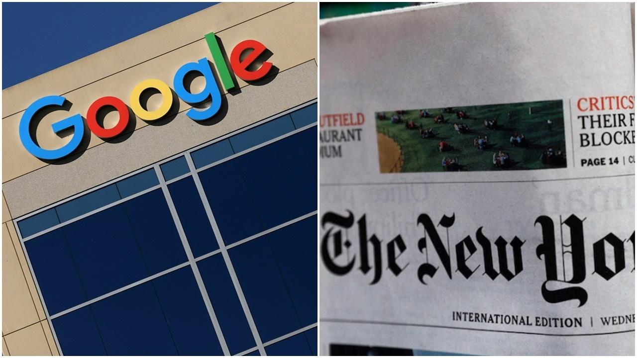 傳Google投資《紐時》3年1億美元，買新聞內容。(資料圖片)