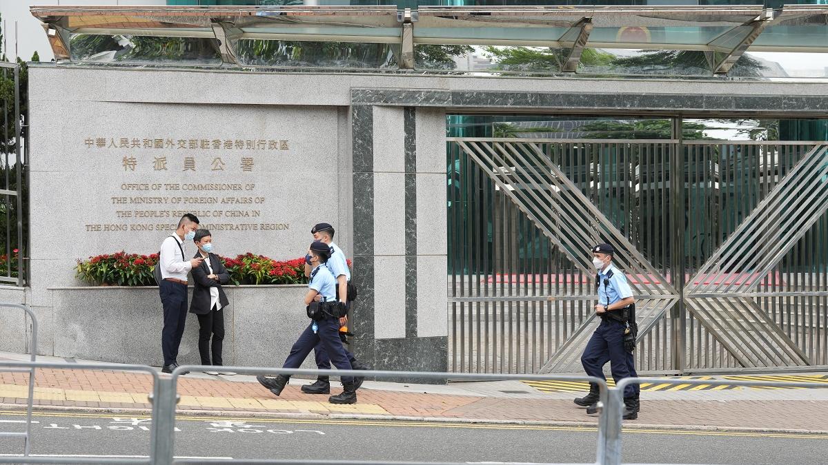 外交部駐港公署強烈譴責美國「國會中國委員會」發表涉港謬論。(資料圖片)