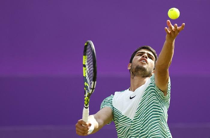 艾卡拉斯在皇后會盃打入八強。(路透社)