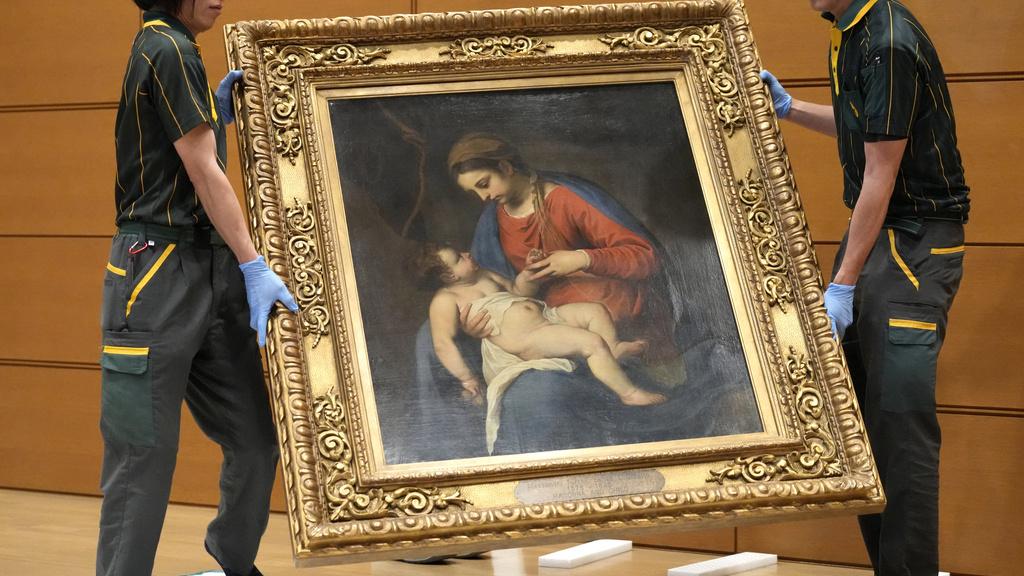 意大利畫家塔奇的作品《聖母與聖嬰》，將運返波蘭。(美聯社)