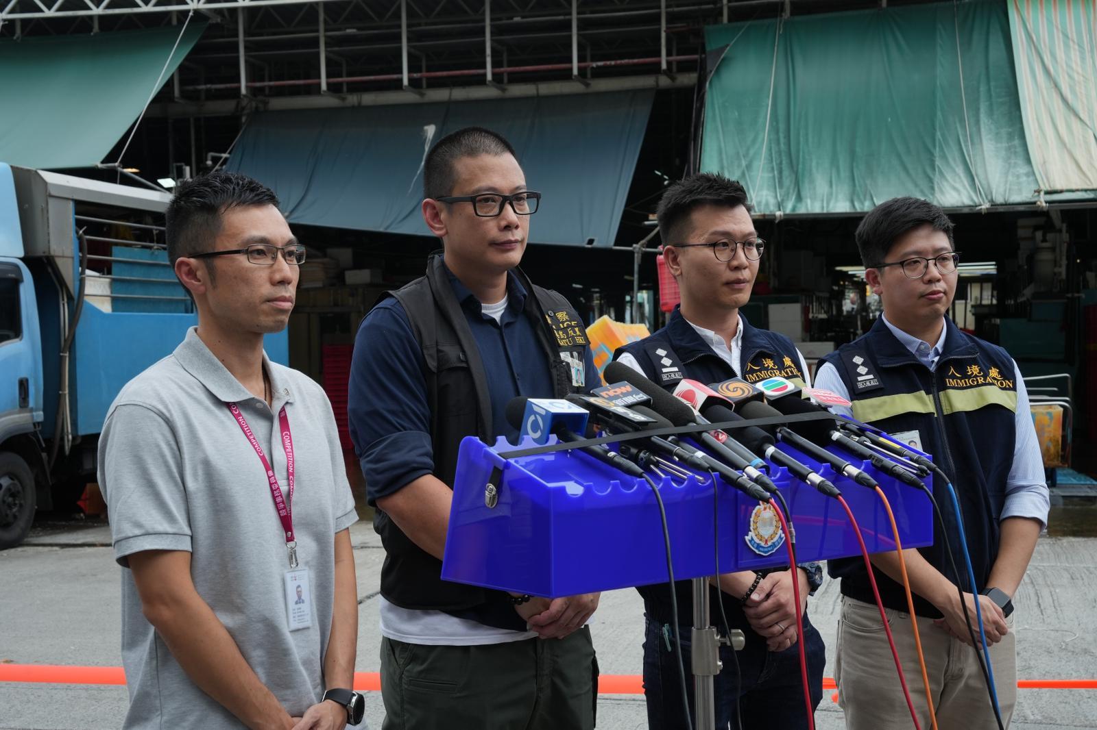 雷霆2023｜跨部門香港仔漁市場反黑工打擊走私　另截未申報漁船遣返5內地漁民 (更新)