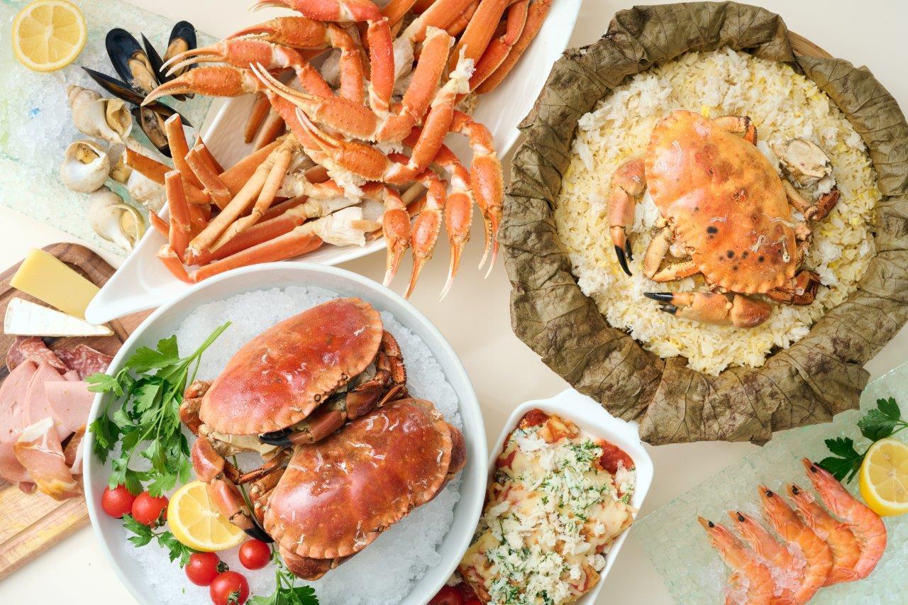 富豪機場酒店蟹宴自助餐買一送一 任食鱈場蟹腳/避風塘炒蝦/波士頓龍蝦/蒜蓉粉絲扇貝