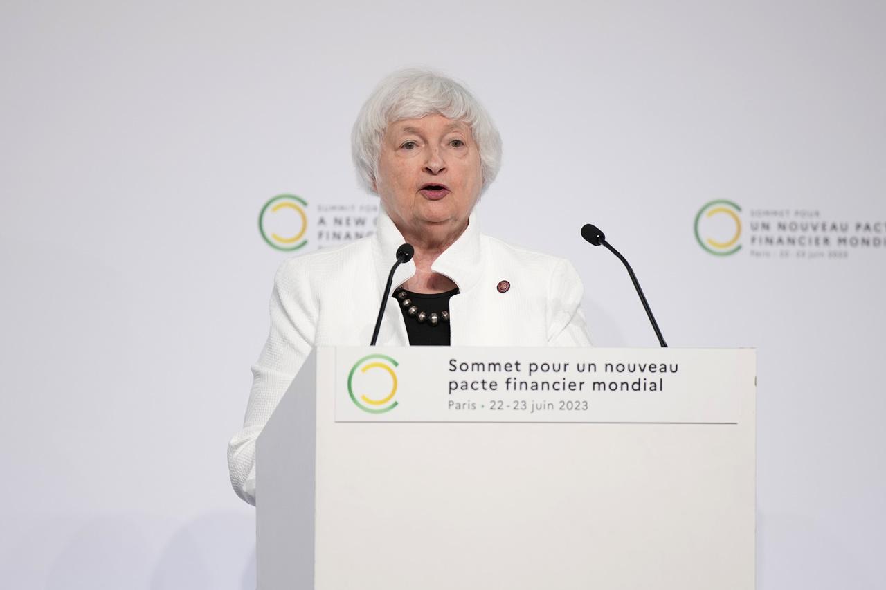 美國財長耶倫周四起訪華。(AP)