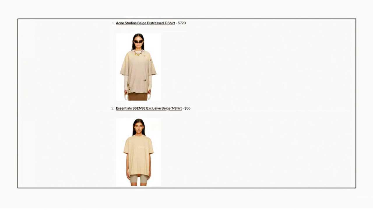 Ssense在ChatGPT推出人工智能個人造型師服務