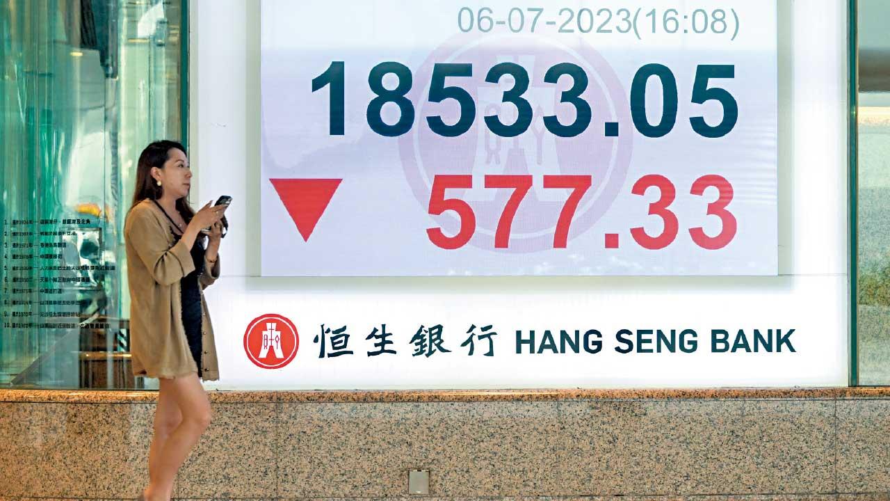 一個月低｜大行集體下調恒指目標價 兩日挫882點再失萬九