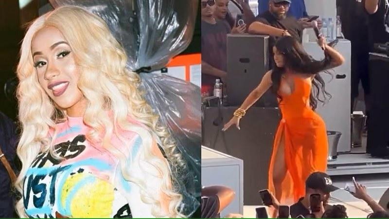 觀眾潑水上台 Cardi B嬲爆掟咪反擊