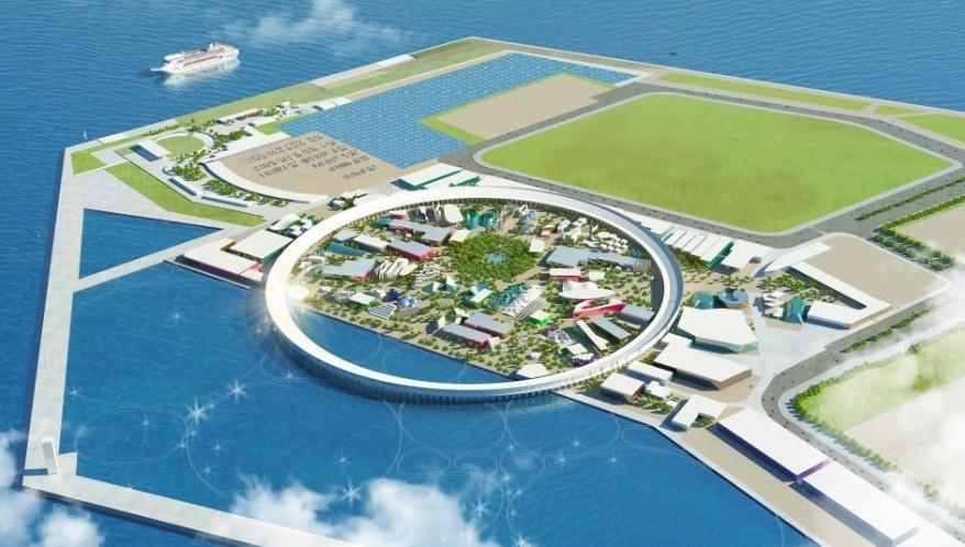 日本大阪世界博覽會場示意圖。