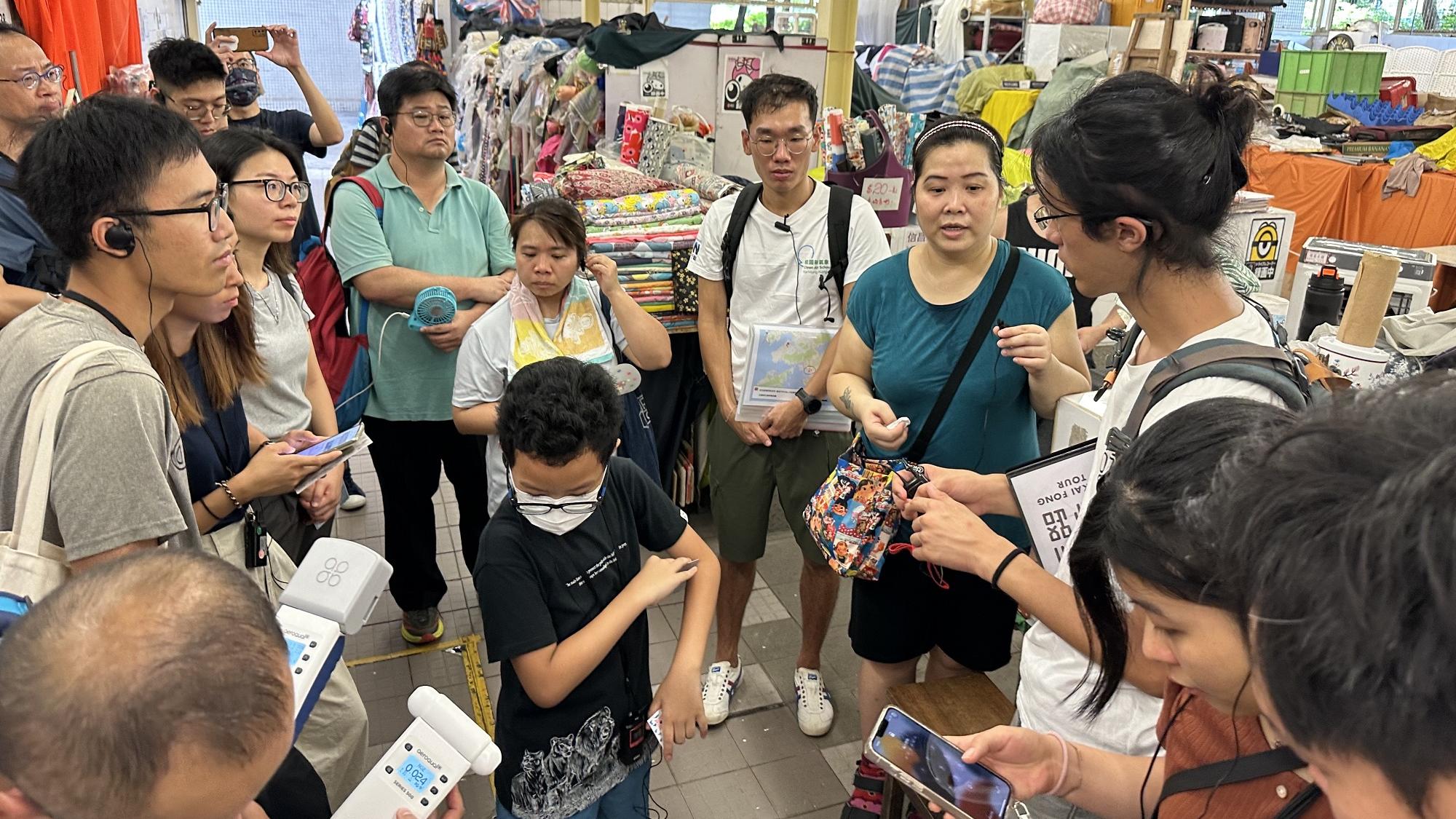 有團體舉辦深水埗空氣導賞團。(健康空氣行動提供)