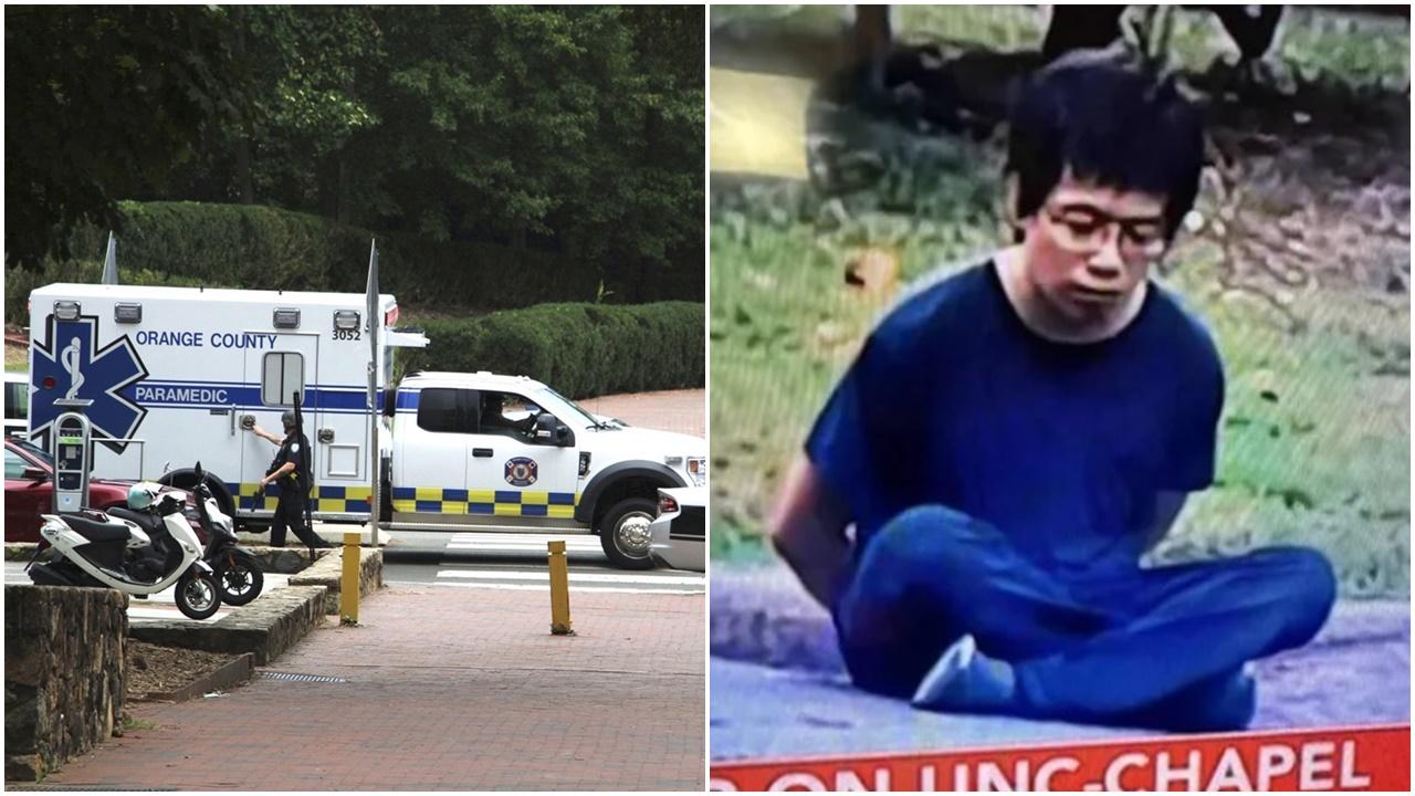 美國北卡大學中國博士生涉槍殺教職員，學生爬窗逃生。