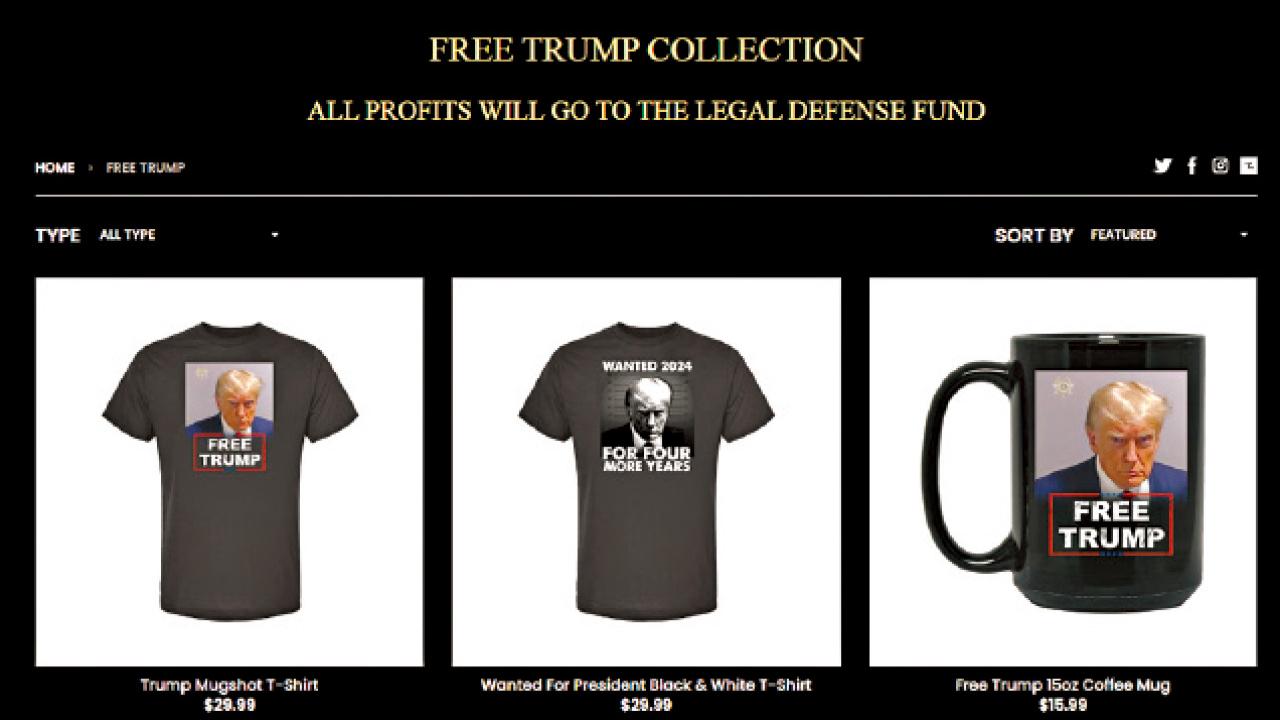 特朗普疑犯「大頭相」變商品 3日籌逾5500萬競選經費