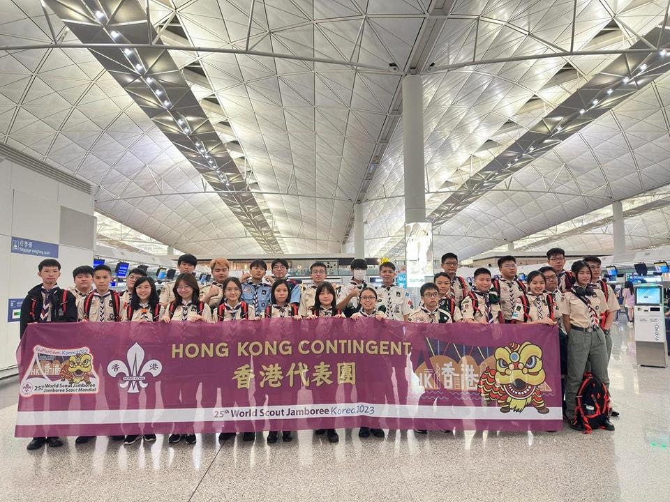 香港童軍總會代表團共有460多名童軍成員參與活動。(香港童軍總會FB)