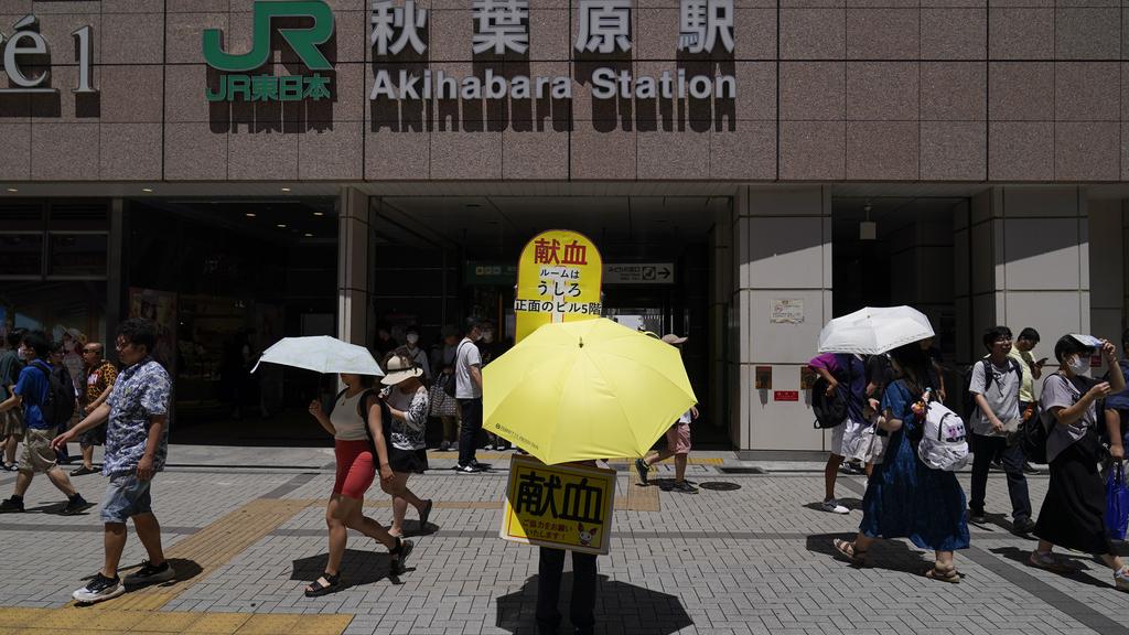 日本上月錄得有紀錄以來最高的7月氣溫。(美聯社)