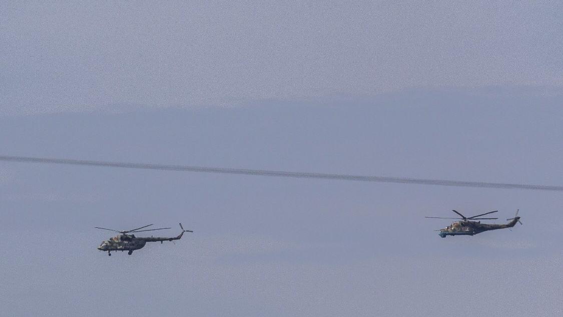 波蘭指控白俄羅斯兩架直昇機闖入領空。(Twitter圖片)