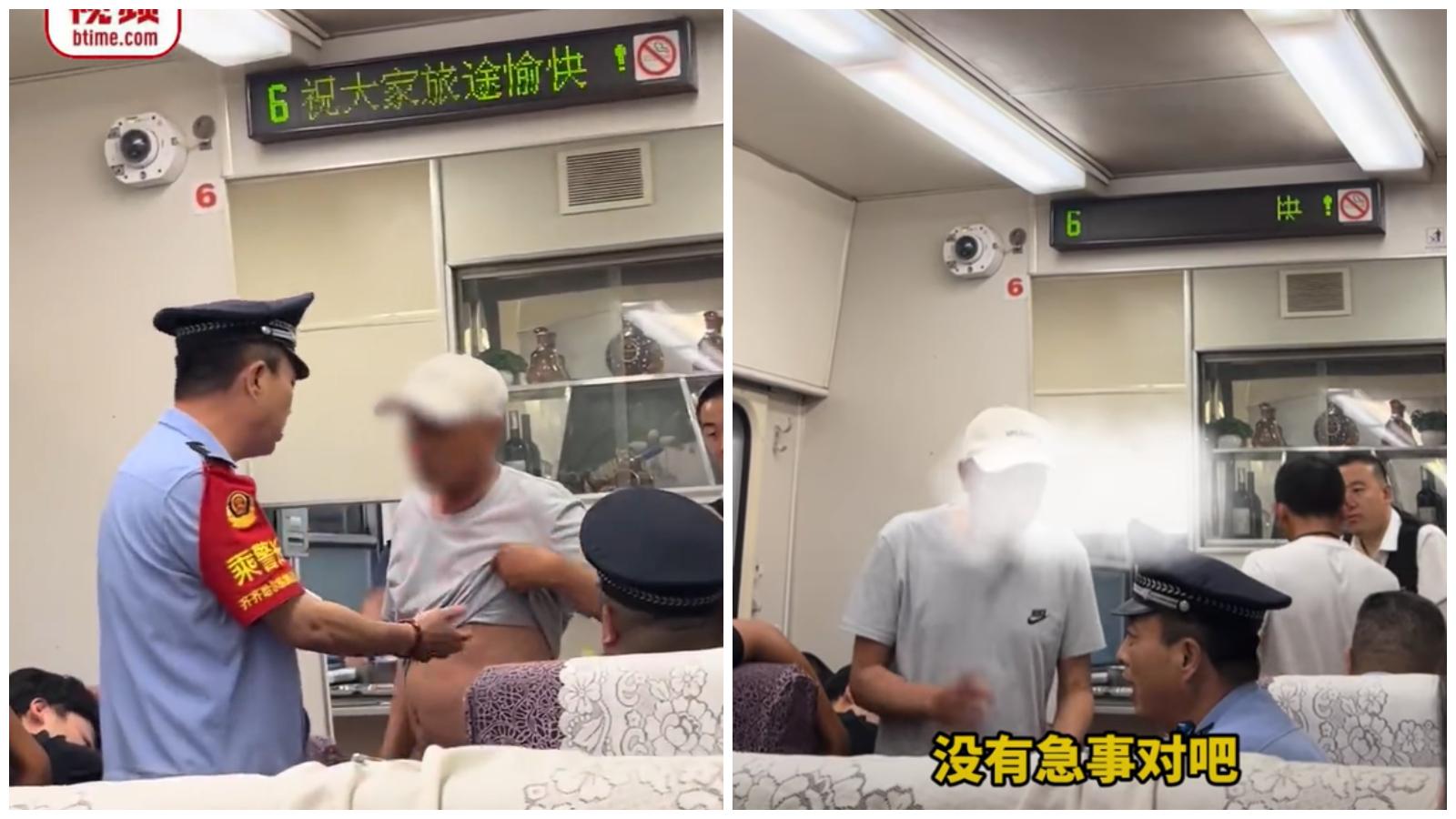 內地媽為病兒多買1個座位遭鬧到喊　鬧人大叔自稱「老人家」與警對罵