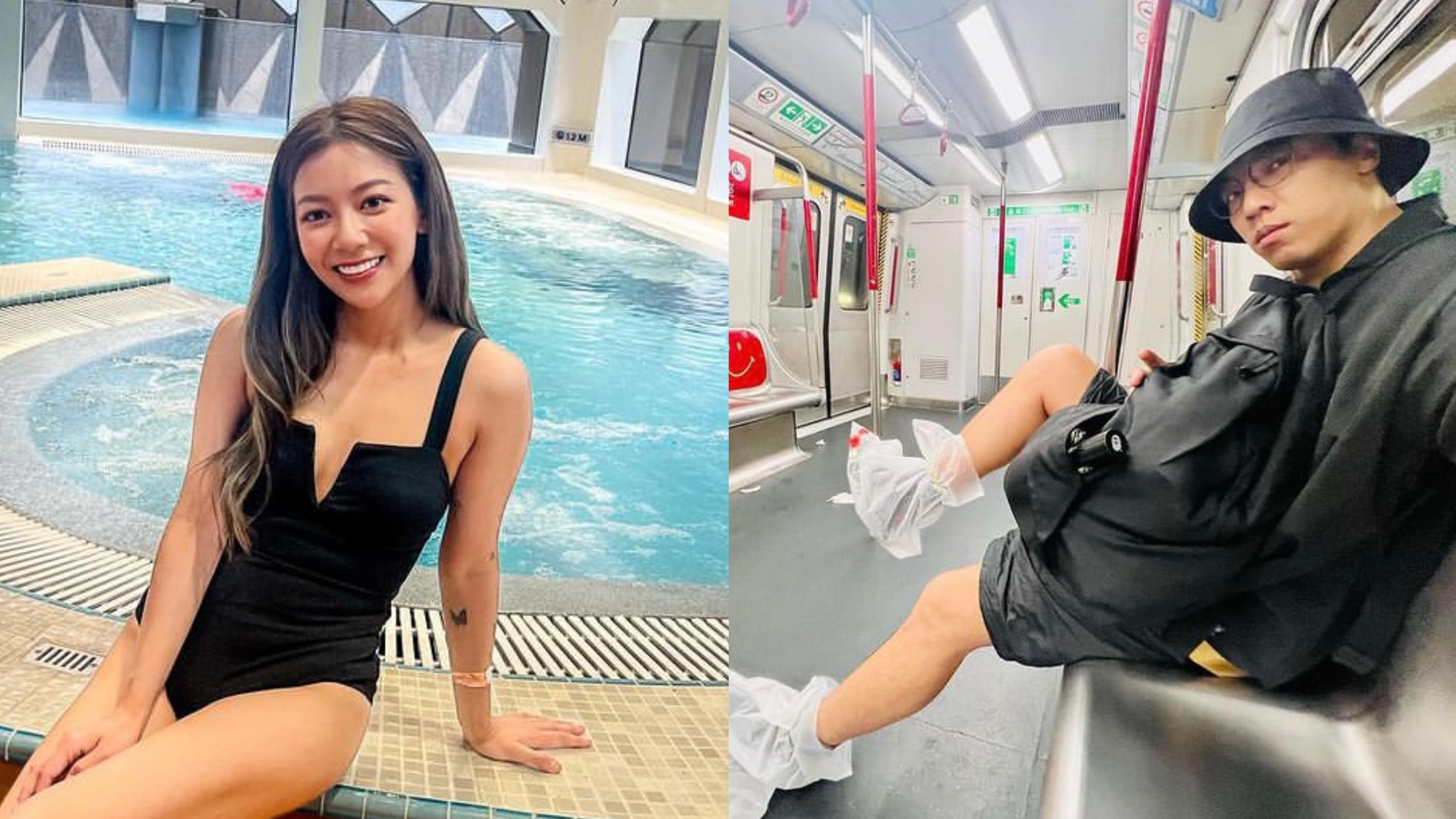 何雁詩屋企水浸  鄭世豪實測用膠袋包腳搭地鐵