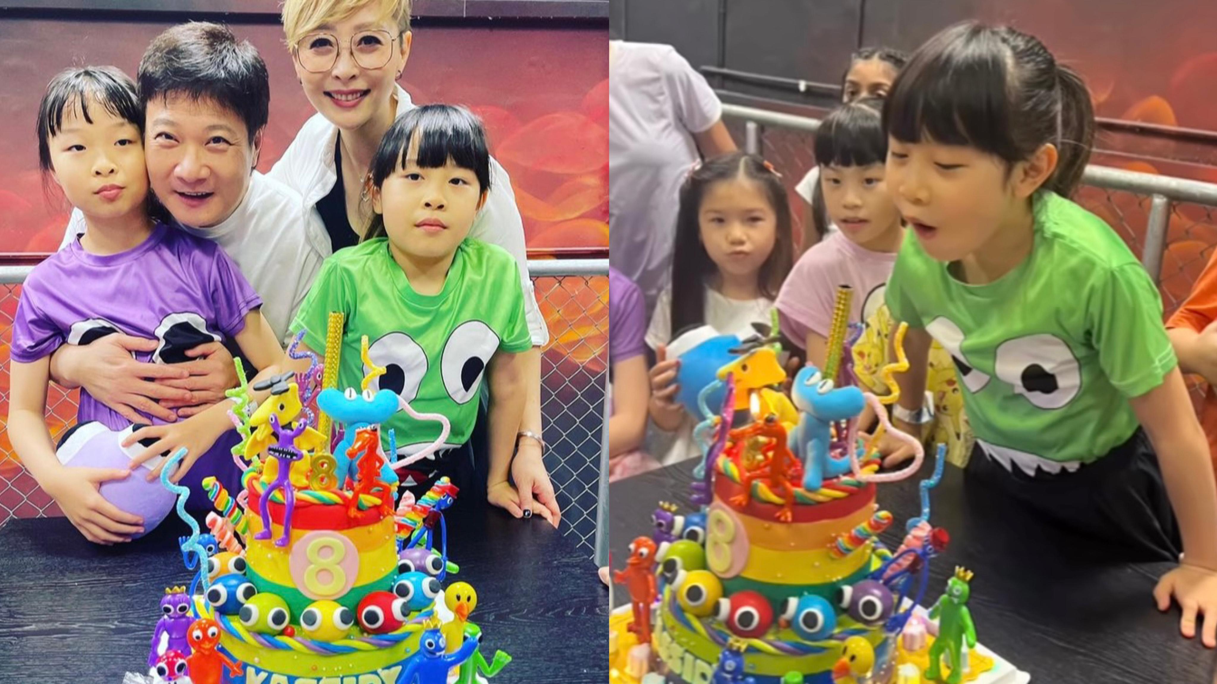 湯盈盈8歲細女生日會獲「七魔女」到賀 兩個囡囡愈大愈似錢嘉樂