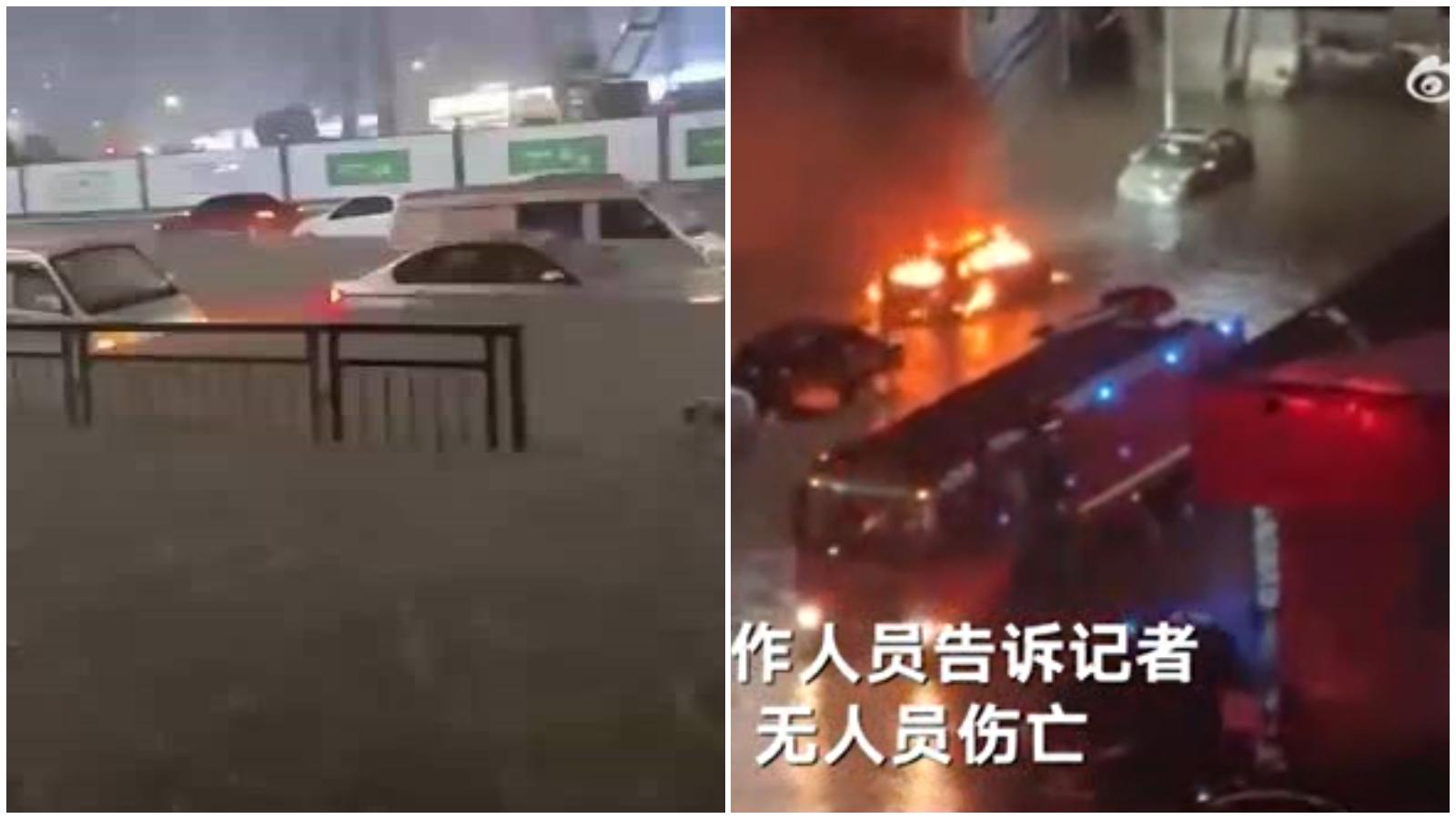 深圳降雨量破4大紀錄路面成河　東莞有汽車泡在積水中自燃