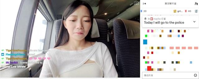 被印度裔男子「胸襲」的Twitch韓女主播May現身，表示「Today I will go to the police」。(Twitch截圖)