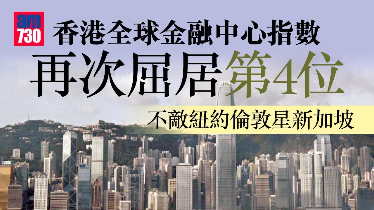香港全球金融中心指數再次屈居第4位　不敵紐倫星