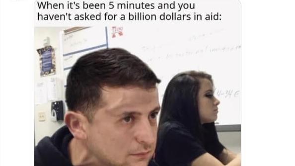 馬斯克發迷因嘲諷澤連斯基。(互聯網)