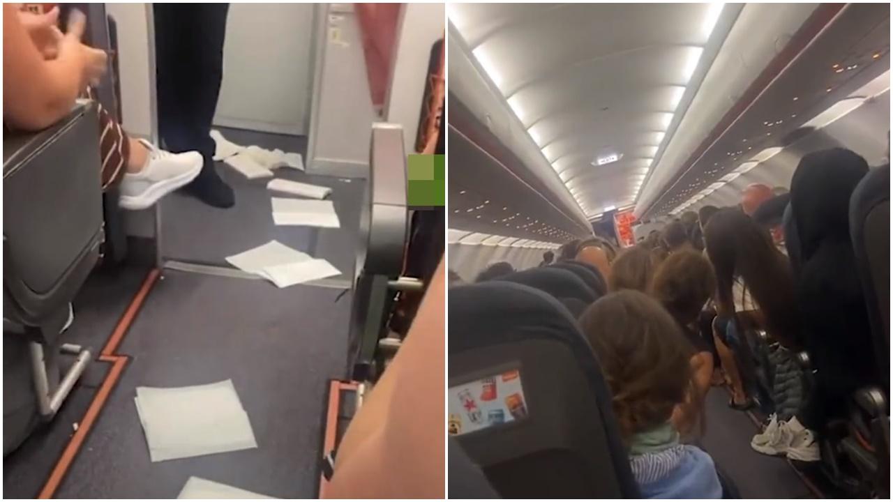 廉航已延誤數小時，機師宣布有乘客地板大便取消航班。(X)