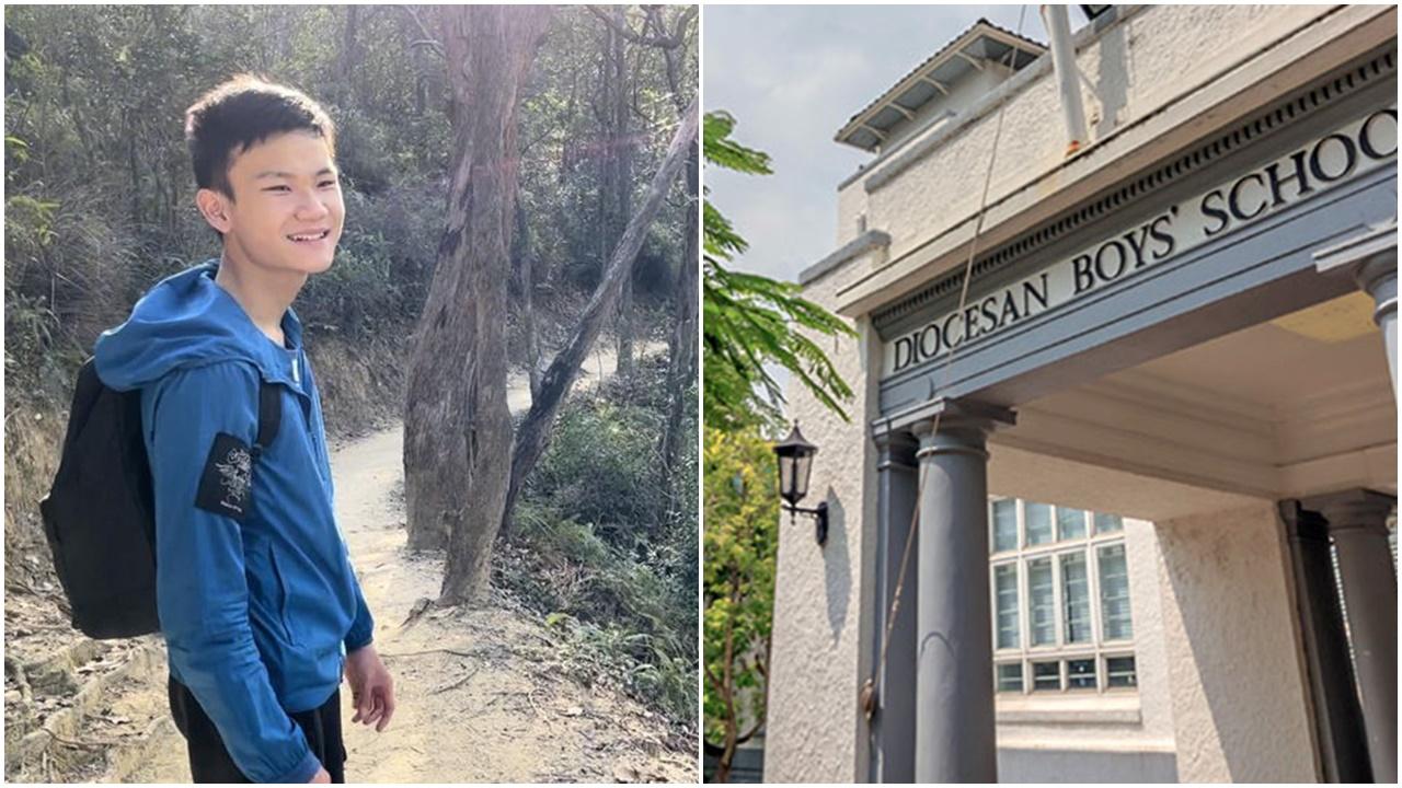 男拔生曾憲哲尋回｜曾憲哲失蹤8日後獲救，有男拔學生表示「全班都激動到彈起」。(左：曾母fb圖；右：男拔網圖)