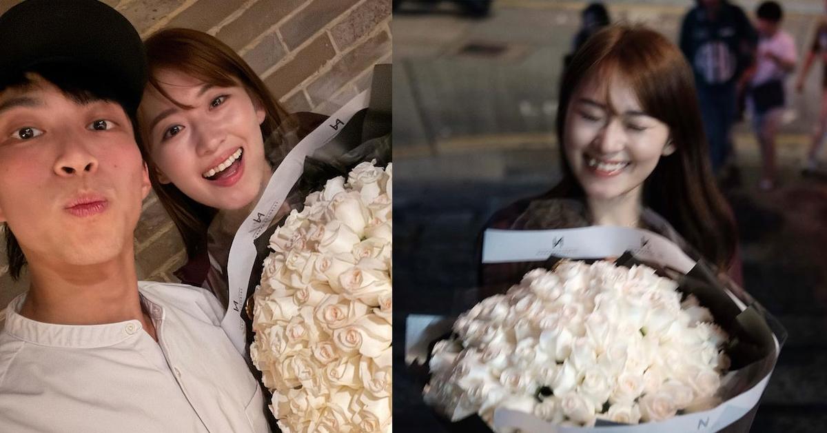 吳業坤日籍太太29歲生日 濱口愛子收99支玫瑰 