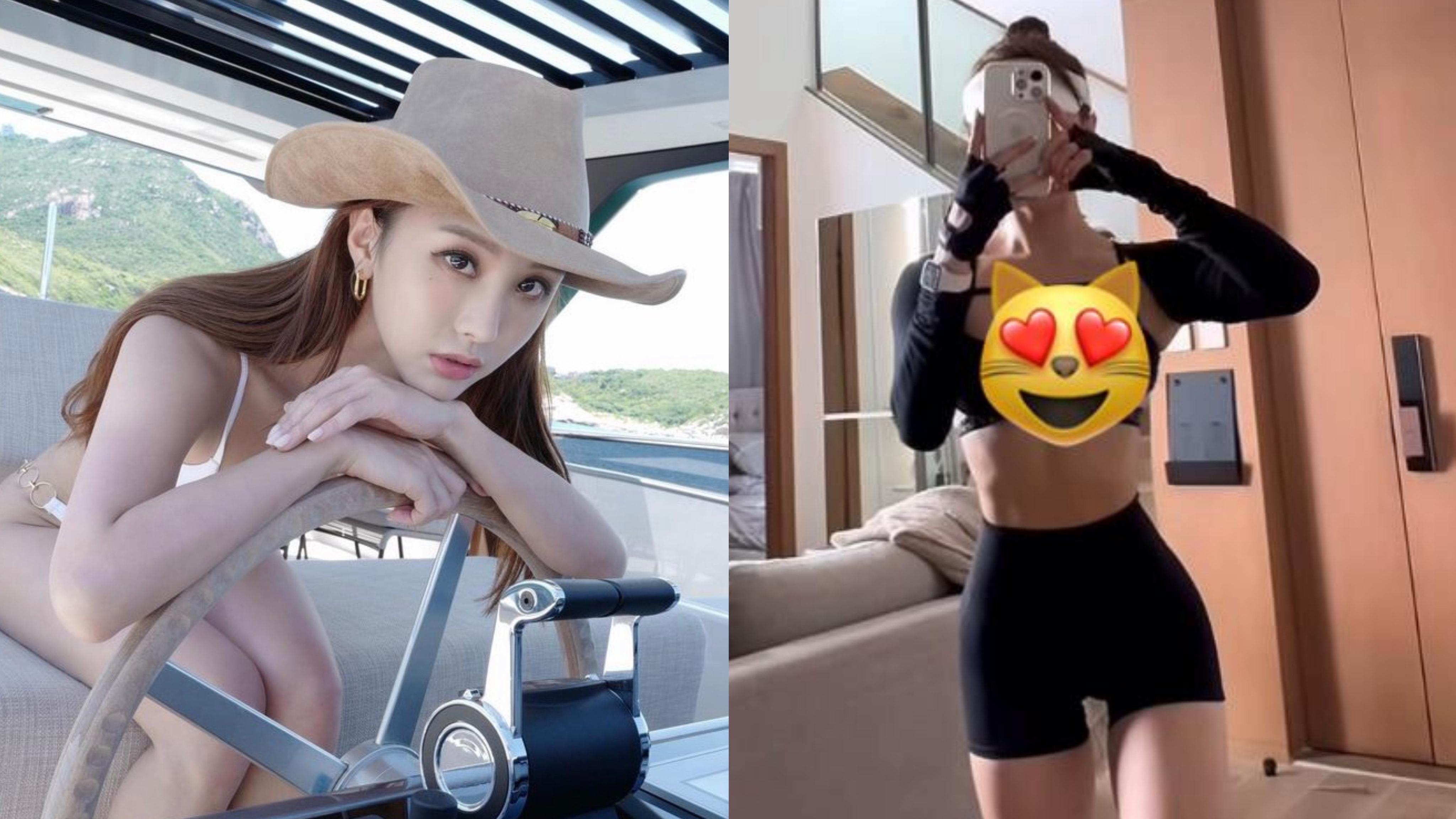 陳靜Dada豪宅曬火辣身材 兩條幼帶綁住E奶自拍