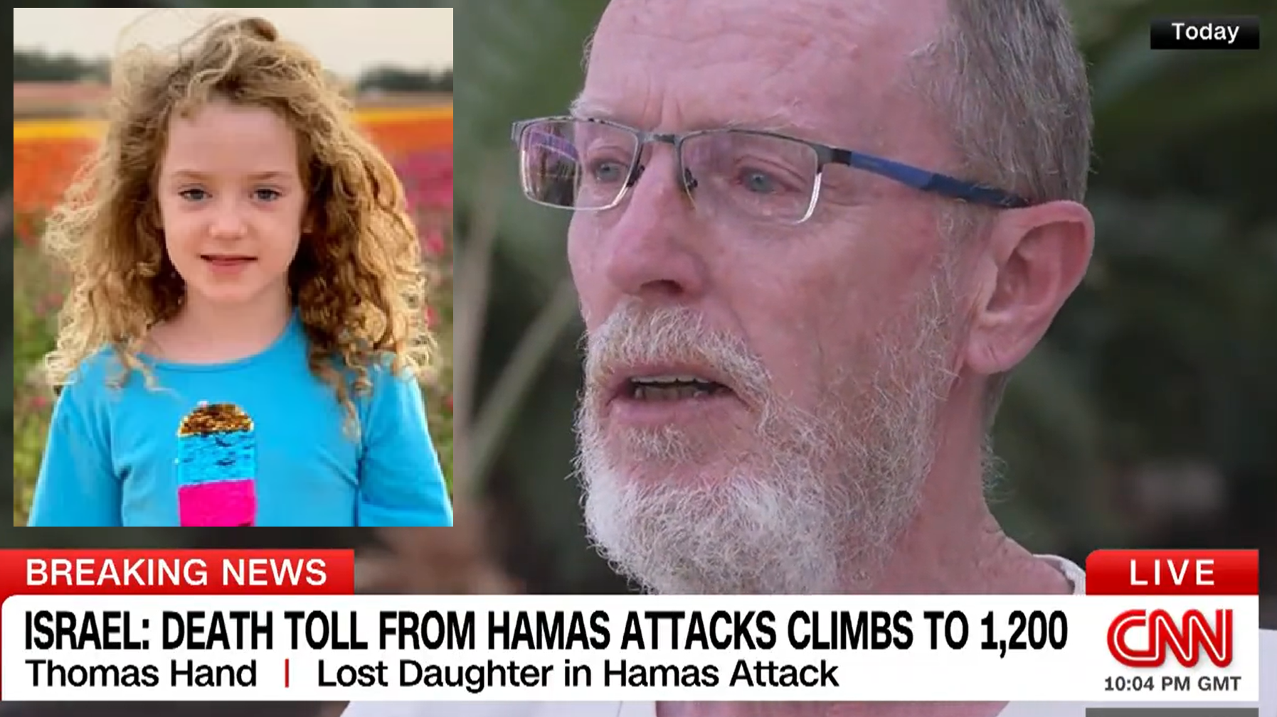 以巴衝突｜8歲英女童死亡 父淚崩受訪︰寧願她死好過被俘虜「死亡是祝福」(有片)