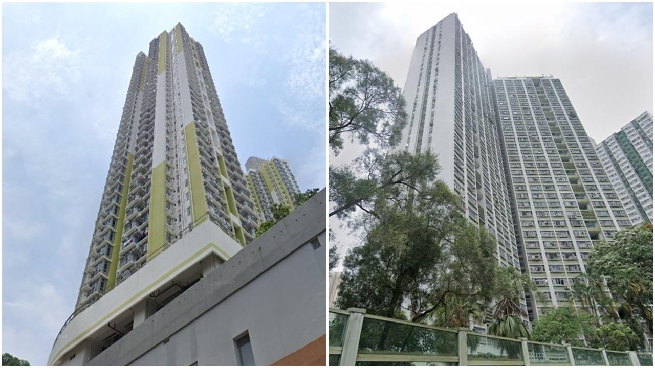 牛頭角及大圍分別有一老一少墮樓身亡。(Google Map)