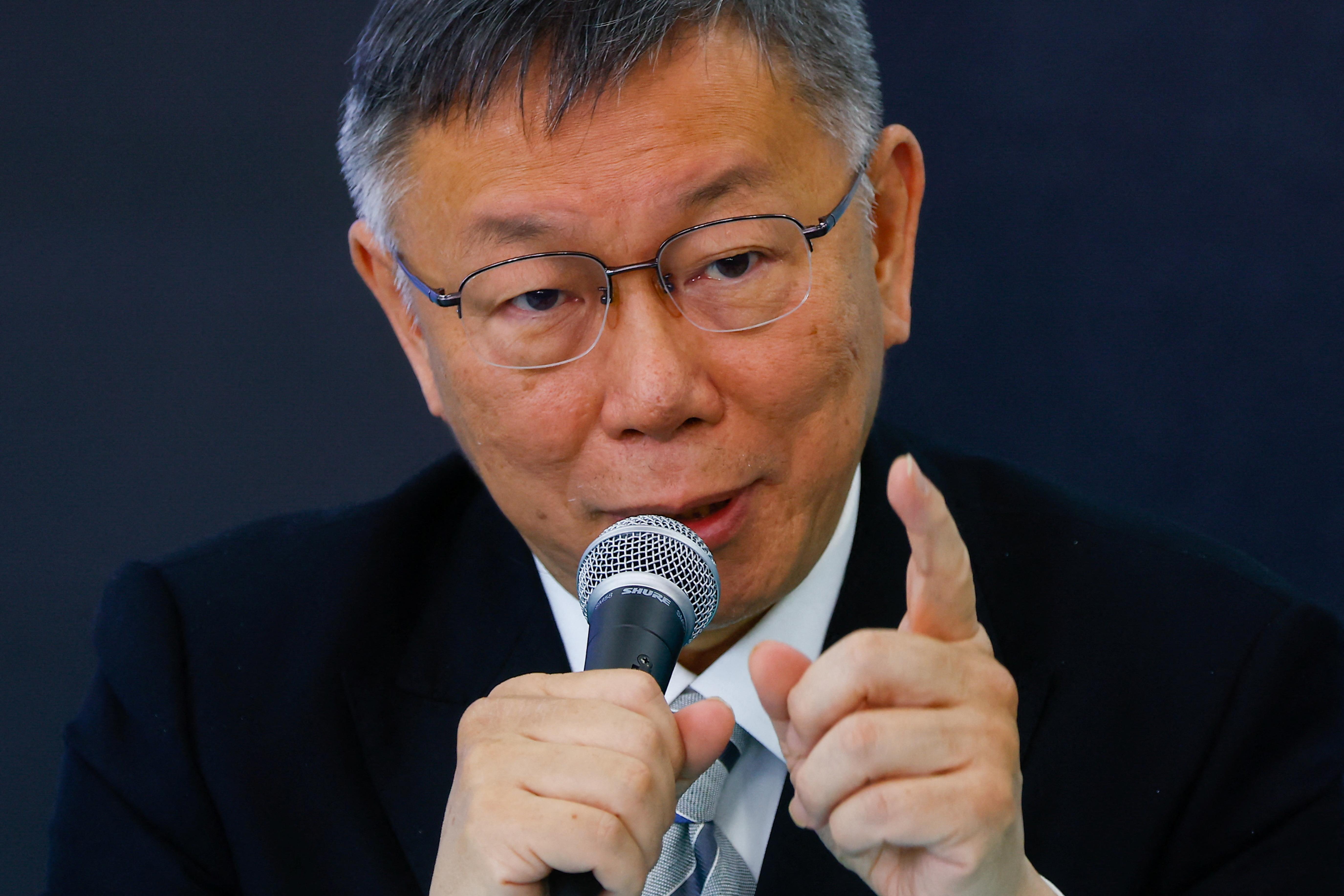 民眾黨預料柯文哲會在周四或周五登記參選。(路透社資料圖片)