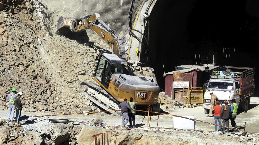 印度隧道倒塌事故已經一星期。(美聯社)